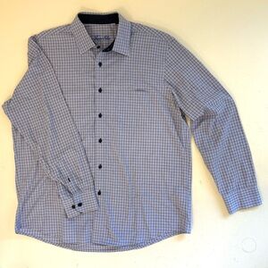 Tasso Elba Blue Casual Button Down Shirt